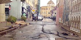 Traffico nel caos per lo smottamento di Via Mazzini