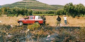 Prime fiamme di stagione nella zona del Lazzaretto