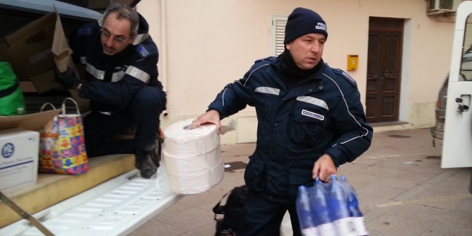 Solidarietà a Sassari, in campo i Vigili