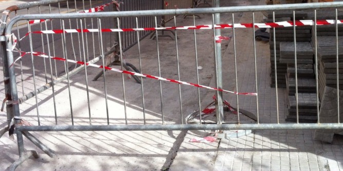 Lavori in Via Enrico Toti a Cagliari