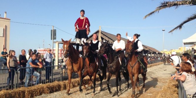 Cavaliere cade a l´Ardia di Sedilo