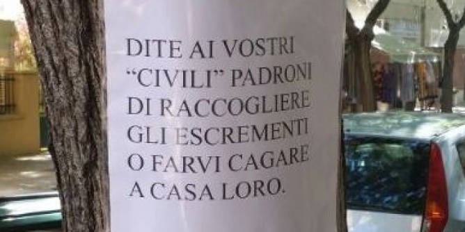 Deiezioni canine, lo <i>strano</i> avviso ad Alghero