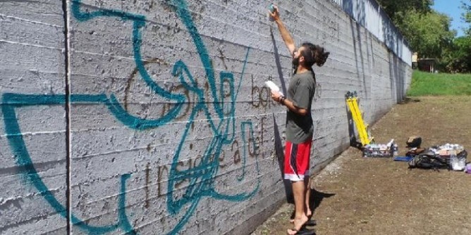 Stazione marittima: murales in via Ponte Romano