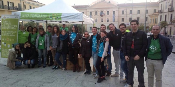 Sassari: raccolta differenziata con ecovolontari e studenti Esn