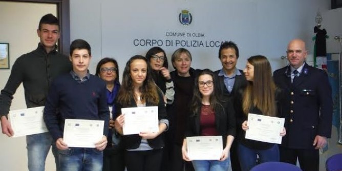 Studenti olbiesi in stage dalla Polizia Locale