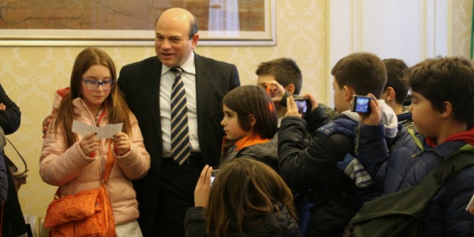 Gli alunni di San Giuseppe a Palazzo Ducale