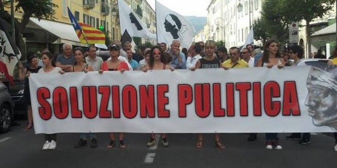 Indipendentisti sardi a sostegno Corsica