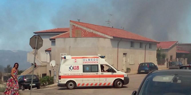 Olmedo: incendio dentro il paese