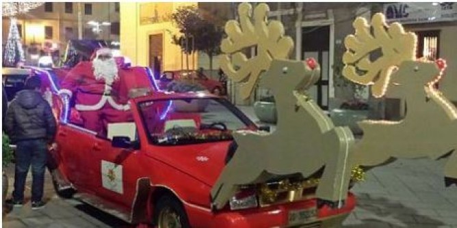 Porto Torres: arriva l autoslitta di Babbo Natale