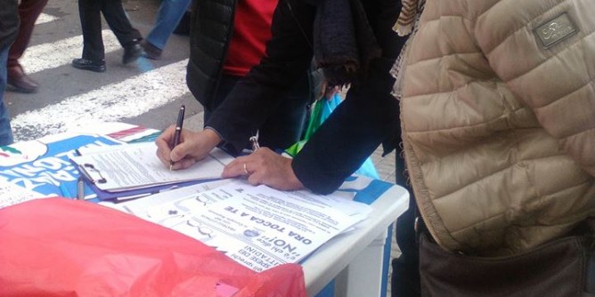 Banchetti Fratelli d´Italia-An: in 5mila contro aumenti Irap e Irpef