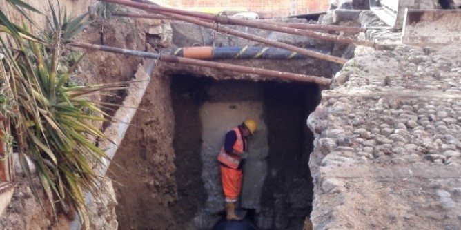Lavori in corso: Via Cavour senz´acqua