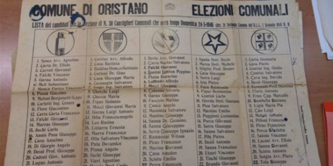 Il 13 aprile 1946 il primo Consiglio comunale a Oristano
