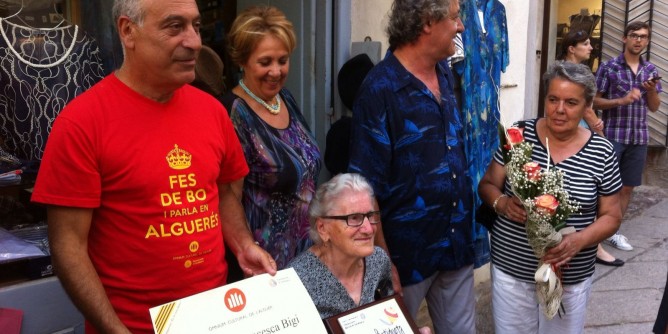 Alghero: premio alla storica signora Francesca