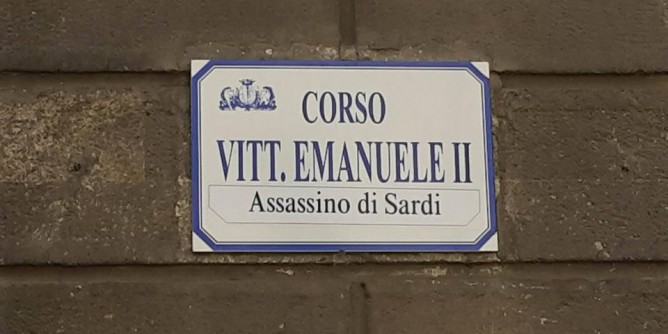 Fronte Unidu a Sassari: «Vittorio Emanuele II assassino di sardi»