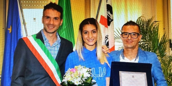 Sennori premia un´atleta mondiale