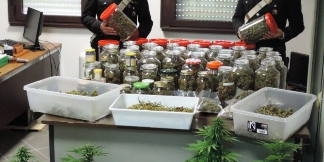 In auto con 9 chili di marijuana