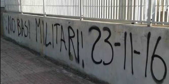 Porto Torres: scritte contro basi militari, indaga la Digos
