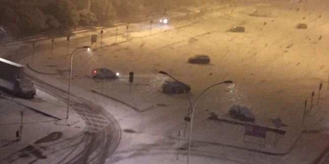 Sassari  <i>bianca</i> sotto la neve