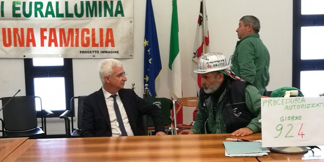 Eurallumina: Paci e Spano incontrano i lavoratori