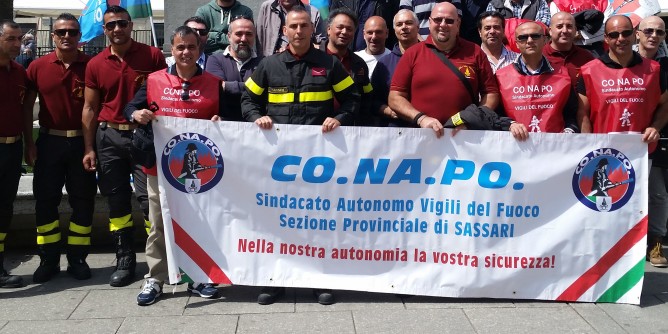 Vigili del fuoco: protesta a Sassari
