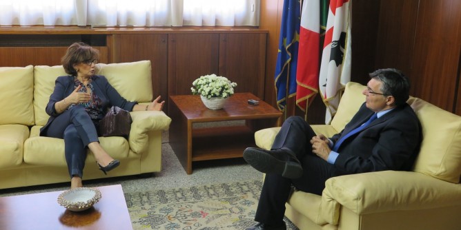 Ganau col nuovo prefetto di Cagliari