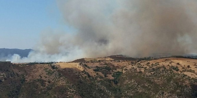 Fiamme a Sagama, elicottero da Bosa