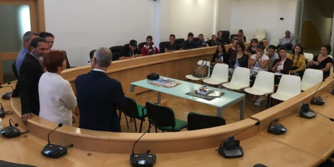 Porto Torres: visita in Comune degli studenti trentini