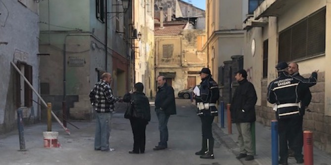 Centro storico Sassari, passeggiata del sindaco