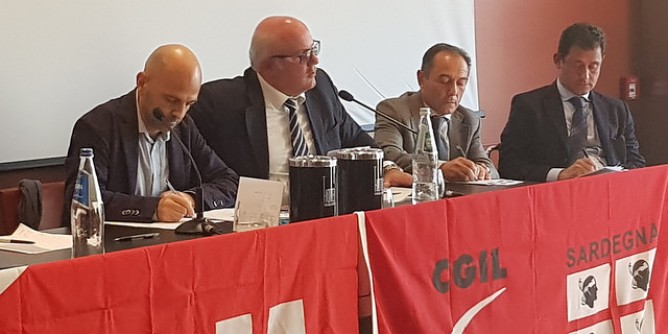 Caria e Spanu alla tavola rotonda Flai-Cgil