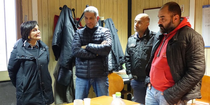 Piras incontra i minatori di Olmedo