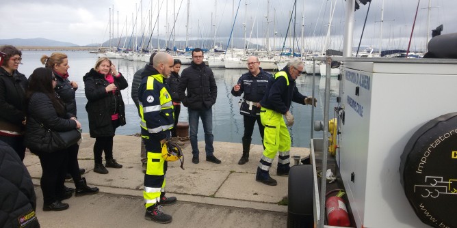 Prove di emergenza al porto di Alghero