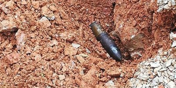 Sassari: <i>brilla</i> un ordigno della Grande Guerra