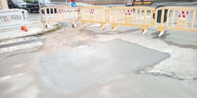  Chiusa la voragine in via Sassari: intervento di Abbanoa 