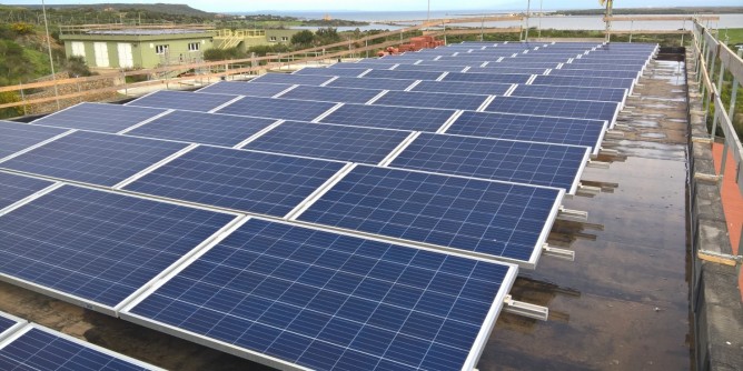 Energia <i>verde</i> nei potabilizzatori sardi