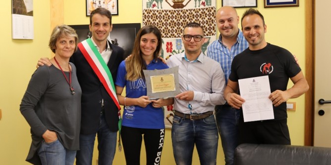 Irene Roggio premiata dal Comune