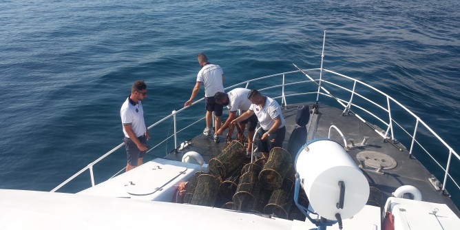 Sequestrate cinquanta nasse abusive
