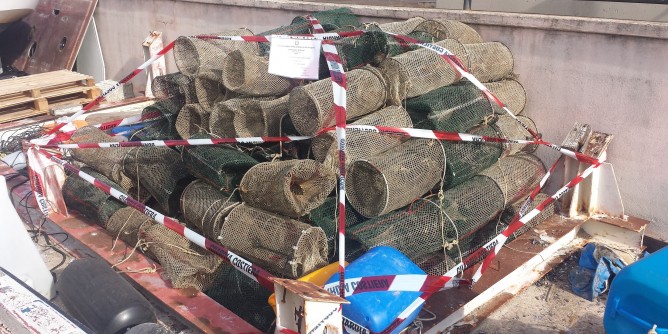 Orosei: nuovo sequestro di attrezzi da pesca