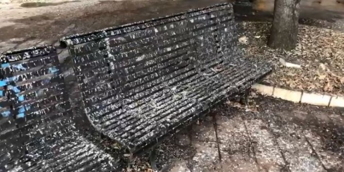 Piazza Garibaldi infestata da escrementi di uccelli