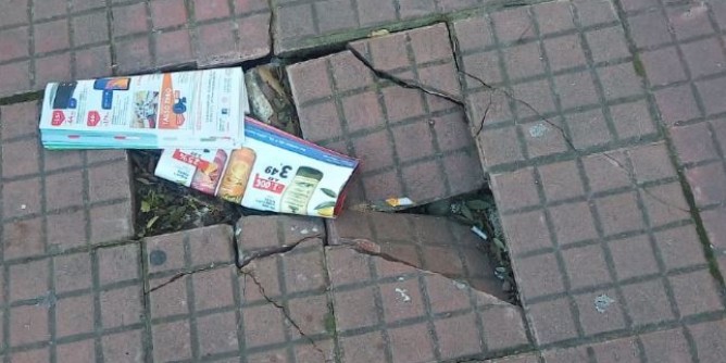 Porto Torres: marciapiedi trappola in viale delle Vigne