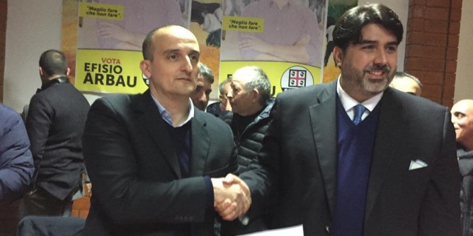 Christian Solinas firma il <i>Patto di Ollolai</i>