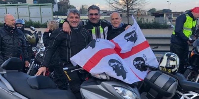 Passione e solidarietà: bikers da Alghero a L´Aquila
