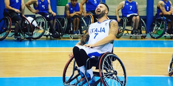Basket in carrozzina: un <i>romangese</i> in azzurro