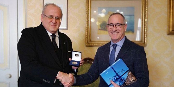 Il sindaco di Gorizia in visita a Palazzo Ducale