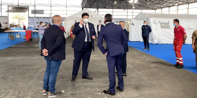 Cagliari: collaudo nuovo ospedale <i>mobile</i>