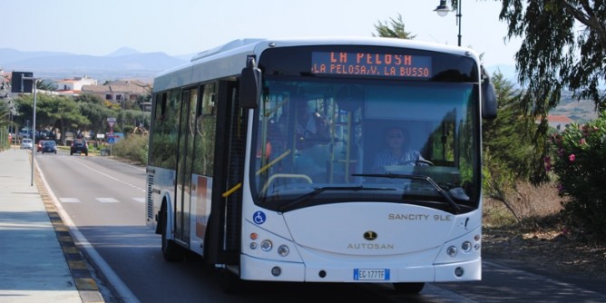 La Pelosa, bus navetta per Stintino