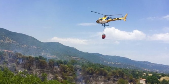Fiamme in tutta l´Isola