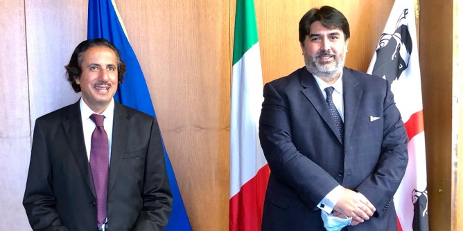 Solinas incontra l´ambasciatore del Kuwait