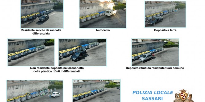 Foto-trappole a Sassari: oltre 70 sanzionati per abbandono rifiuti