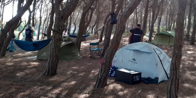Campeggi abusivi, blitz a Porto Ferro