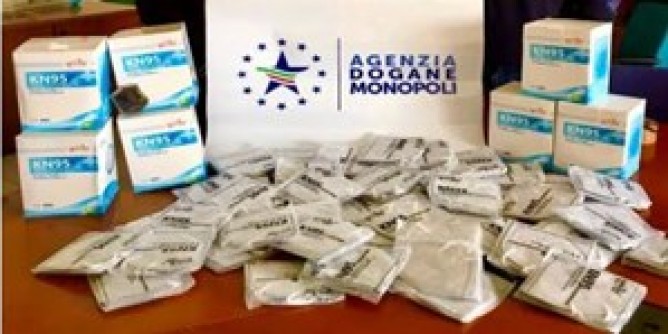 Olbia: sequestrate 8mila mascherine